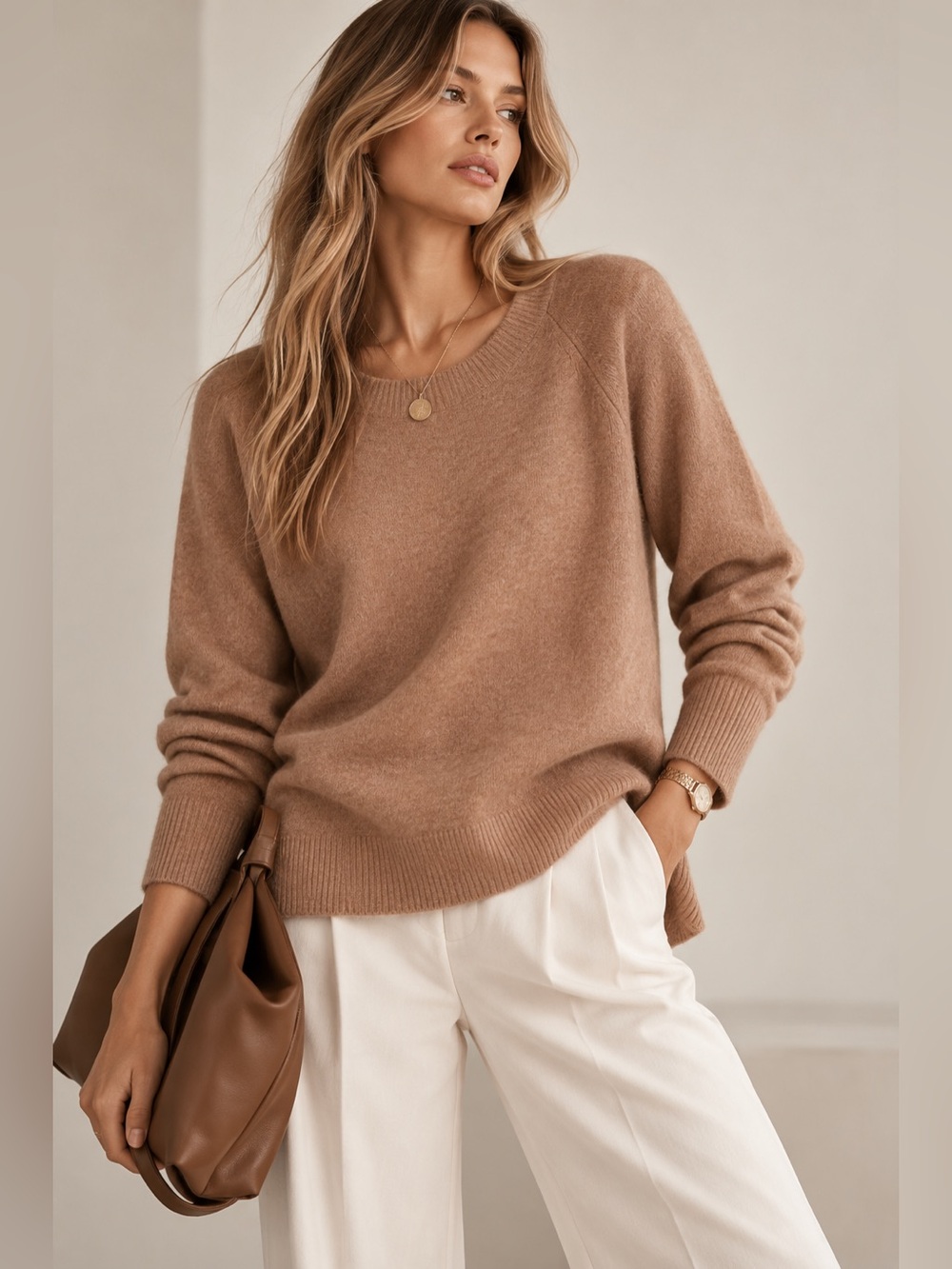 Selected Femme Rena Jumper – Toasted Coconut (XL)